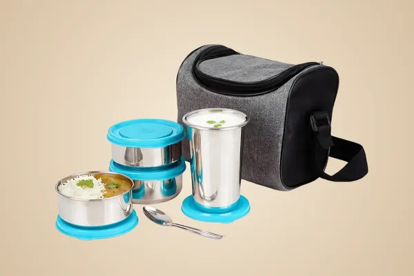 Sky_Blue_Stainless_Steel_Lunch_Box_Set_With_Insulated_Carry_Bag_,_3_Round_Containers_And_Stainless_Steel_Glass_With_Red_Leak-Resistant_Lids_&_Spoon_,_For_Office,_School,_Travel