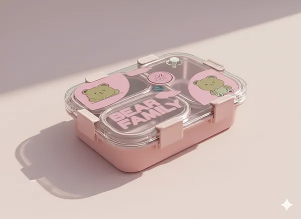 Pink_Premium_Bear_Family_Kids_Lunch_Box_With_Fork_&_Spoon_,_Bpa-Free_Airtight_Tiffin_With_3_Compartments_&_Leakproof_Lid_,_Durable_Microwave-Safe_&_Freezer-Safe_Food_Storage_Box_,_Cute_Cartoon_Design_For_School,_Picnic_&_Travel