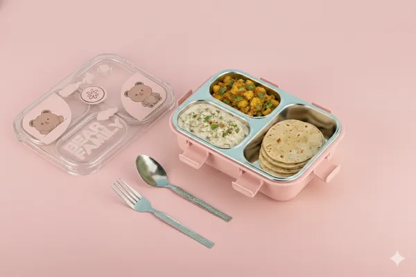 Pink_Premium_Bear_Family_Kids_Lunch_Box_With_Fork_&_Spoon_,_Bpa-Free_Airtight_Tiffin_With_3_Compartments_&_Leakproof_Lid_,_Durable_Microwave-Safe_&_Freezer-Safe_Food_Storage_Box_,_Cute_Cartoon_Design_For_School,_Picnic_&_Travel