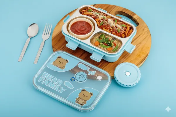 Sky_Blue_Premium_Bear_Family_Kids_Lunch_Box_With_Fork_&_Spoon_,_Bpa-Free_Airtight_Tiffin_With_3_Compartments_&_Leakproof_Lid_,_Durable_Microwave-Safe_&_Freezer-Safe_Food_Storage_Box_,_Cute_Cartoon_Design_For_School,_Picnic_&_Travel