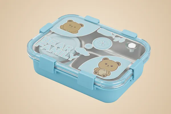 Sky_Blue_Premium_Bear_Family_Kids_Lunch_Box_With_Fork_&_Spoon_,_Bpa-Free_Airtight_Tiffin_With_3_Compartments_&_Leakproof_Lid_,_Durable_Microwave-Safe_&_Freezer-Safe_Food_Storage_Box_,_Cute_Cartoon_Design_For_School,_Picnic_&_Travel