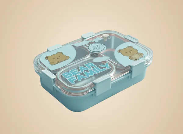 Sky_Blue_Premium_Bear_Family_Kids_Lunch_Box_With_Fork_&_Spoon_,_Bpa-Free_Airtight_Tiffin_With_3_Compartments_&_Leakproof_Lid_,_Durable_Microwave-Safe_&_Freezer-Safe_Food_Storage_Box_,_Cute_Cartoon_Design_For_School,_Picnic_&_Travel