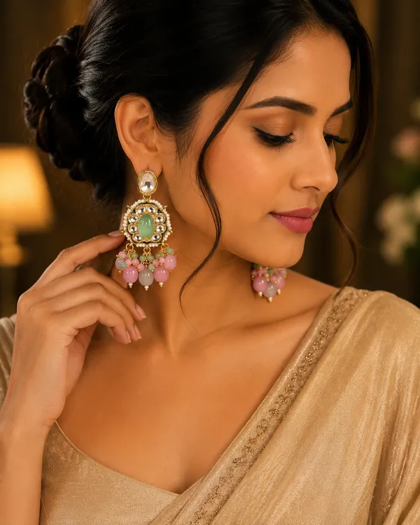 Multicolor_Beaded_Chandbali_Earrings_For_Women