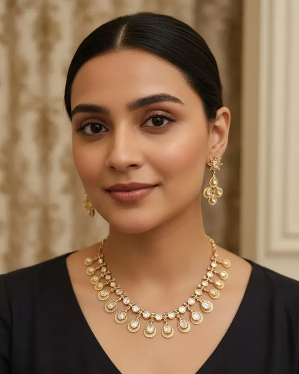 Gold_Kundan_Necklace_And_Earring_Set_For_Women
