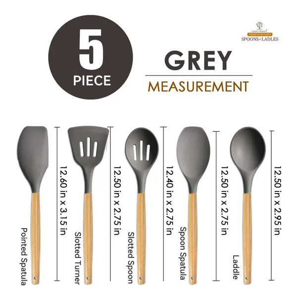 Silicone_Utensil_Set_With_Wooden_Handle