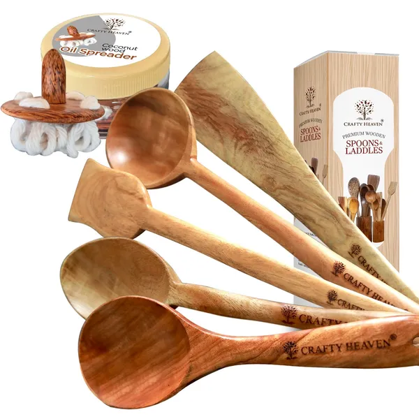 Light_Brown_Neem_Wood_Kitchen_Utensils_(Set_Of_6)