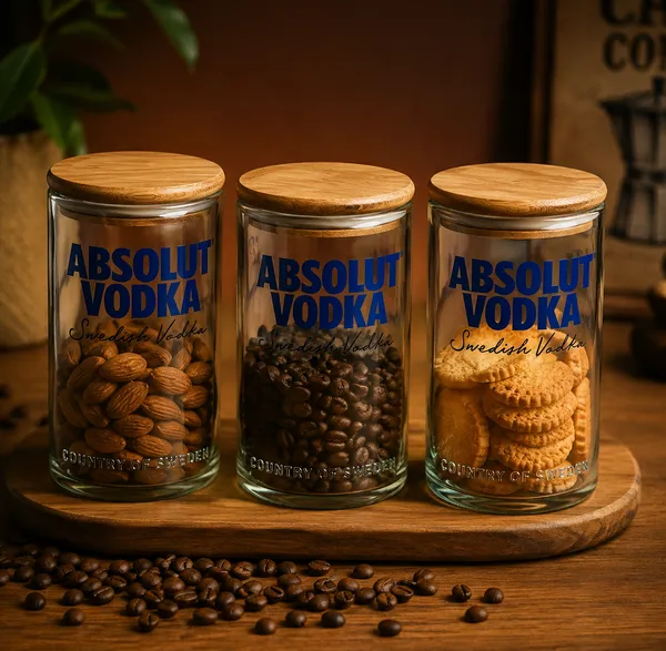 Upcycled_Absolut_Vodka_Bottle_Storage_Jars_–_Set_of_3_|_550_ML_Each_|_Made_from_Absolut®_Bottles