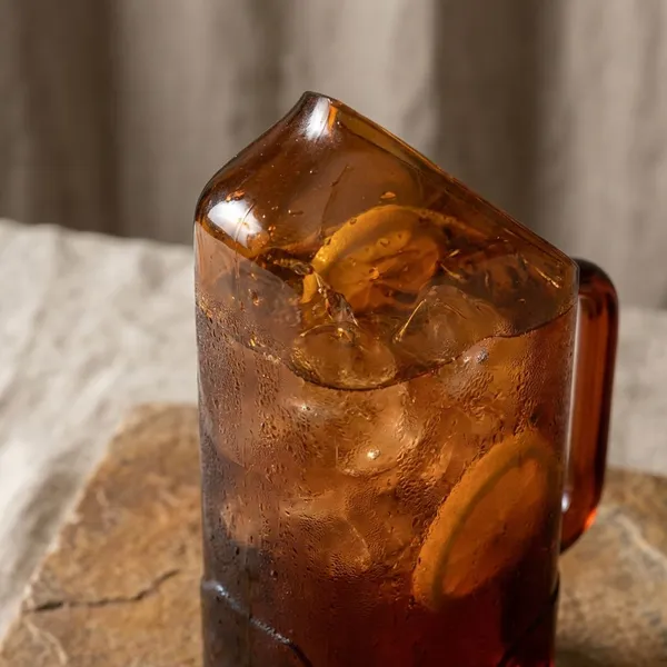 Upcycled_Ballantine’s®_Bottle_Serving_Jug_–_Amber_Glass_|_With_Handle