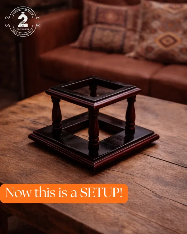 2nd_Life_Absolut_Bottle_Upcycled_Hookah_with_Wooden_Stylish_stand								