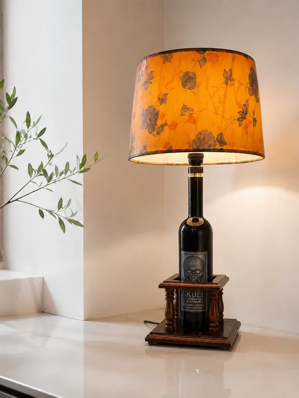 Skull_Bottle_Upcycled_Table_Lamp_with_Handcrafted_Wooden_Stand