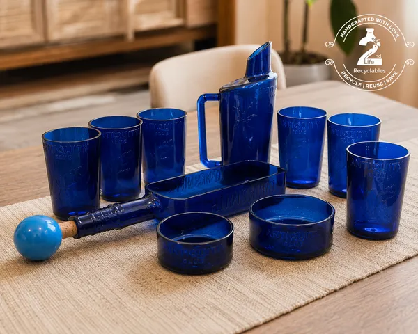 Antique_Blue_Luxury_Entertaining_Set_–_Handcrafted_from_Real_Upcycled_Glass_Bottle