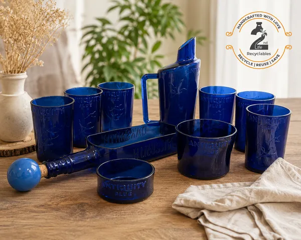 Antique_Blue_Luxury_Entertaining_Set_–_Handcrafted_from_Real_Upcycled_Glass_Bottle
