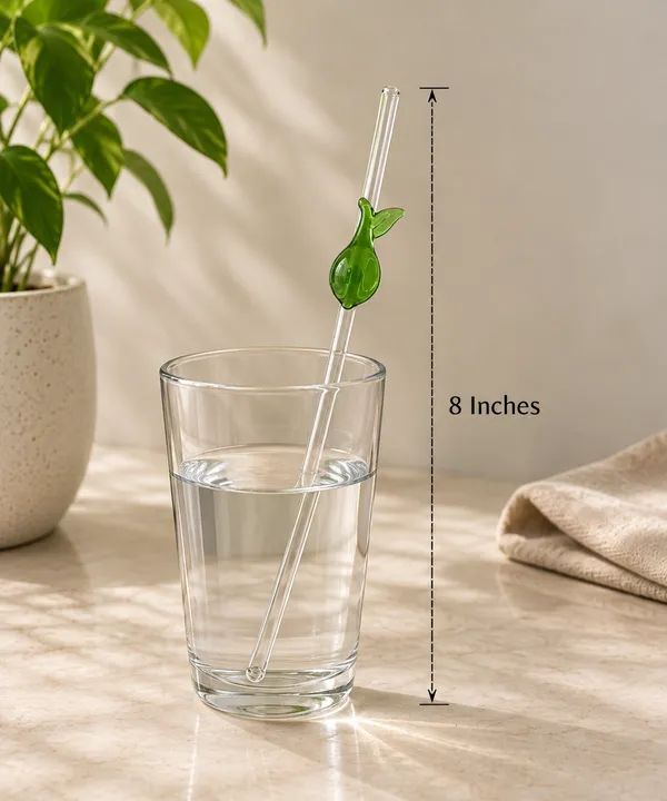 Artisan_Handcrafted_Glass_Straws_(Featuring_the_Green_Fish_Design)_-_Set_of_6