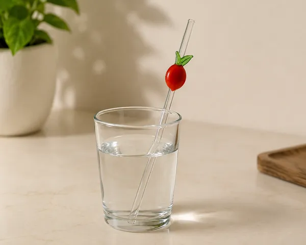 Artisan_Handcrafted_Glass_Straws_(Featuring_the_Strawberry_Design)_-_Set_of_6