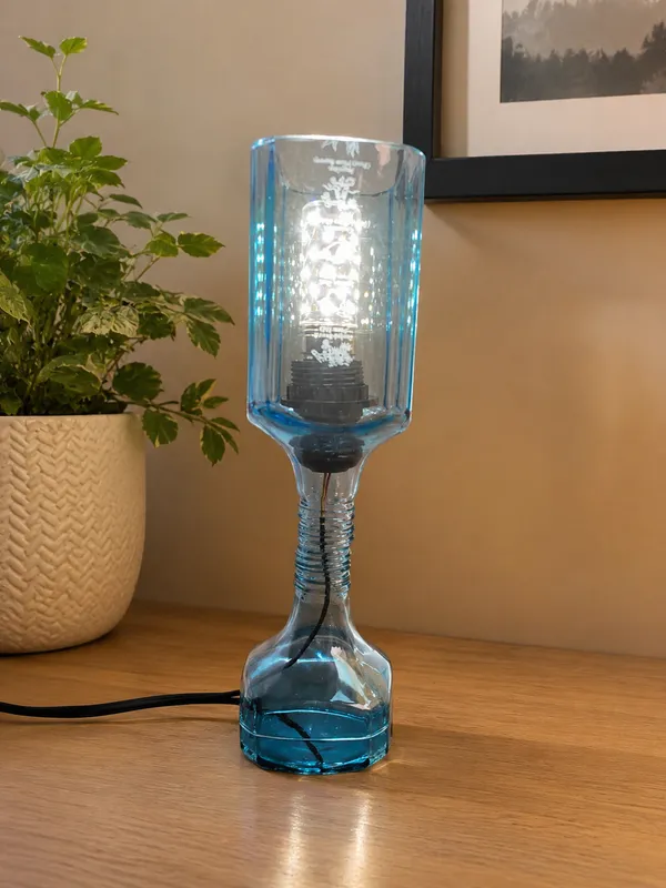 Blue_Sapphire_Glow:_Upcycled_Premium_Glass_Bottle_Lamp