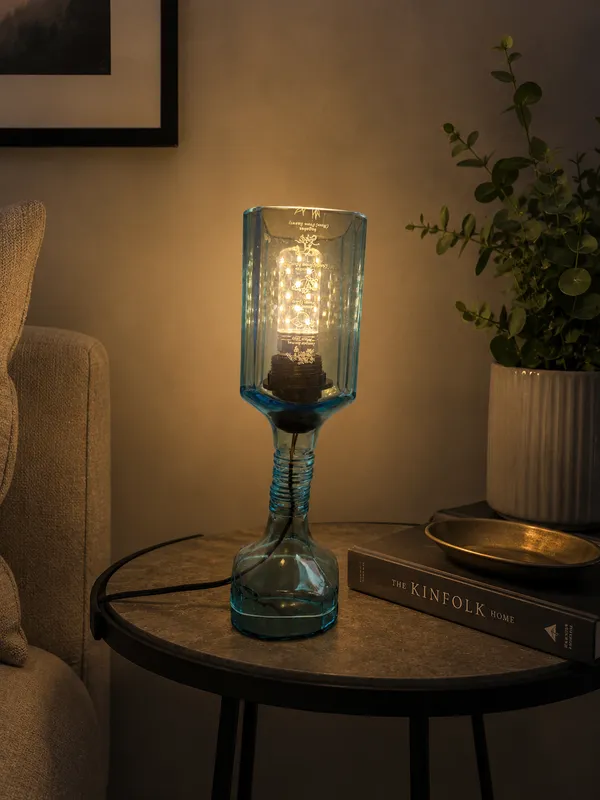 Blue_Sapphire_Glow:_Upcycled_Premium_Glass_Bottle_Lamp