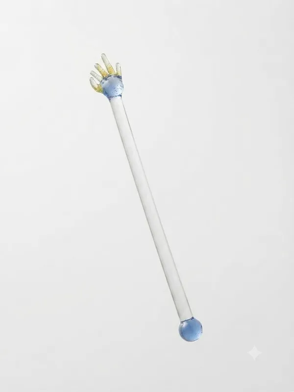 Handcrafted_Glass_Hand-Top_Cocktail_Stirrer,_8_Inch_-_Set_of_6