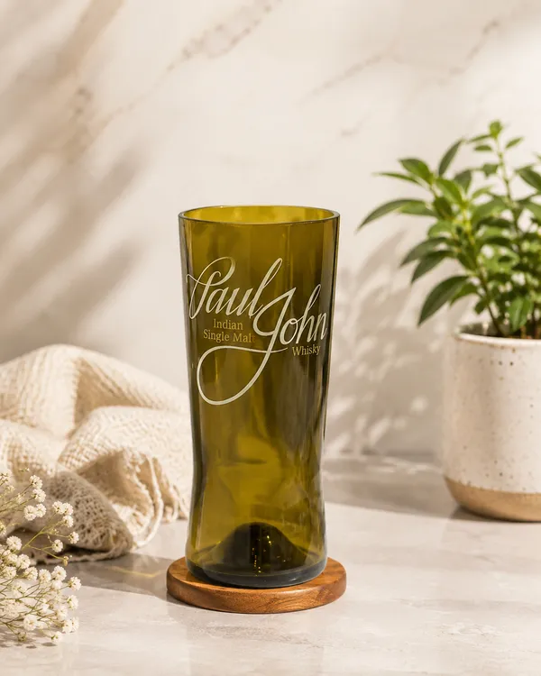Upcycled_Olive_Green_Bottle_Tall_Glass_–_Single_|_650_ML_|_Made_from_Paul_John®_Bottle