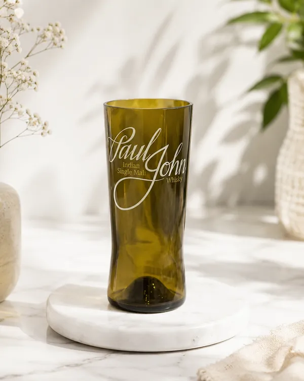 Upcycled_Olive_Green_Bottle_Tall_Glass_–_Single_|_650_ML_|_Made_from_Paul_John®_Bottle