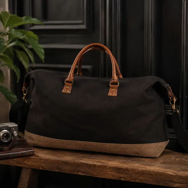 Parker_Canvas_Duffel_Bag_–_Black_(_Unisex)