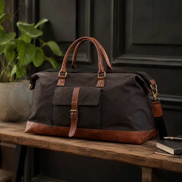 Parker_Canvas_Duffel_Bag_–_Black_(_Unisex)