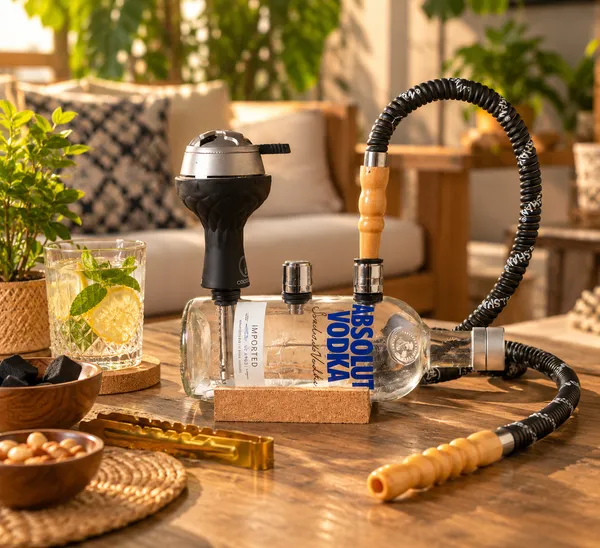 Upcycled_Absolut®_Vodka_Bottle_Hookah_|_Slanted_Design_|_Complete_Hookah_Set_|_Made_from_Original_Absolut®_Bottle