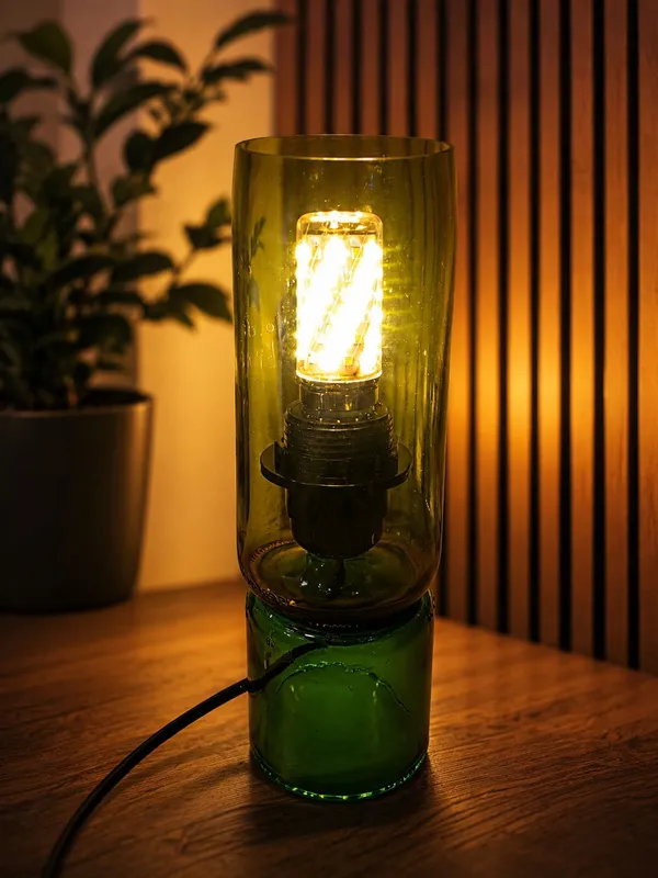 The_Reborn_Glow:_Upcycled_Glass_Bottle_Table_Lamp