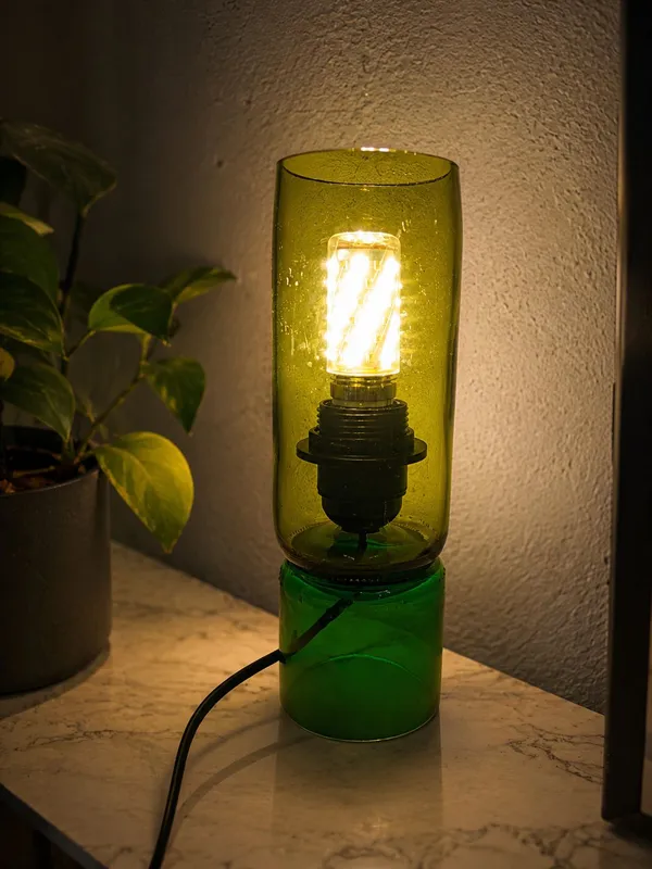 The_Reborn_Glow:_Upcycled_Glass_Bottle_Table_Lamp