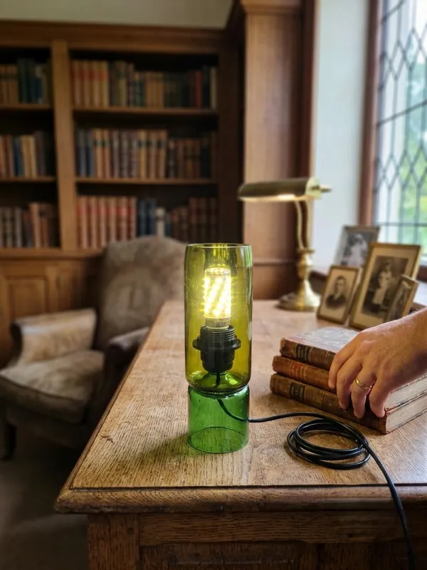 The_Reborn_Glow:_Upcycled_Glass_Bottle_Table_Lamp