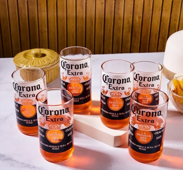 Upcycled_Clear_Bottle_Glasses_–_Set_of_6_|_250_ML_|_Made_from_Corona®_Bottles