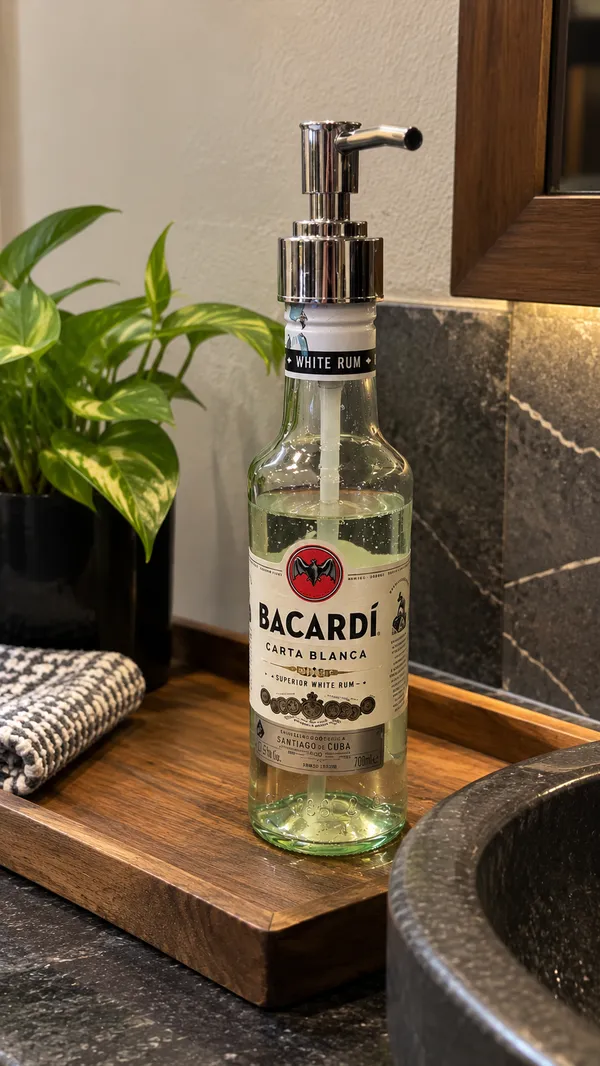 Upcycled_Bacardi®_Bottle_Soap_Dispenser_|_375_ML_|_Refillable_Glass_Dispenser_|_Chrome_Pump