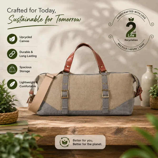 Upcycled_Canvas_Duffel_Travel_Bag_–_Brown