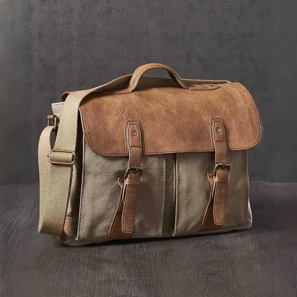 Upcycled_Canvas_Flap_Messenger_Laptop_Bag_for_Men_&_Women_–_Brown