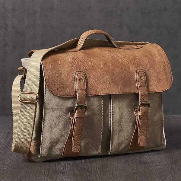 Upcycled_Canvas_Flap_Messenger_Laptop_Bag_for_Men_&_Women_–_Brown