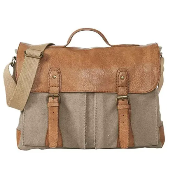 Upcycled_Canvas_Flap_Messenger_Laptop_Bag_for_Men_&_Women_–_Brown