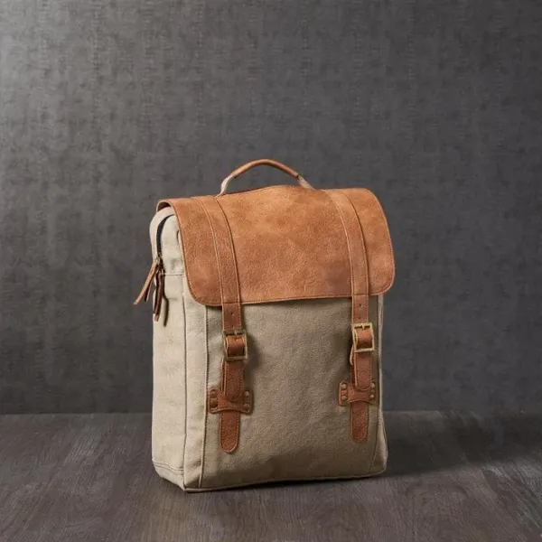 Upcycled_Canvas_Vintage_Laptop_Backpack_–_Brown
