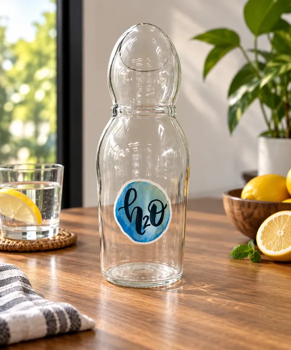 Upcycled_Clear_Glass_Jug_with_Green_Three-Ring_Handle_–_700_ML_|_Made_from_Camino_Tequila®_Bottle