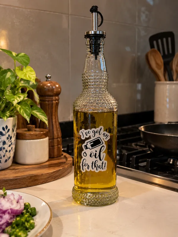 Upcycled_Glass_Bottle_Oil_Dispenser_|_Reusable_Kitchen_Oil_Pourer_|_Stainless_Steel_Pourer_|_“I’ve_Got_an_Oil_for_That!”_Design