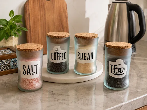 Upcycled_Glass_Storage_Jars_with_Cork_Lids_–_Set_of_4_|_500_ML_Each