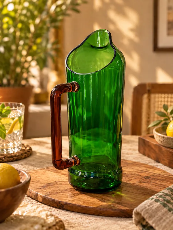 Upcycled_Jameson®_Green_Glass_Jug_|_Handcrafted_Glass_Pitcher_|_Brown_Glass_Handle_|_Made_from_Original_Jameson®_Bottle
