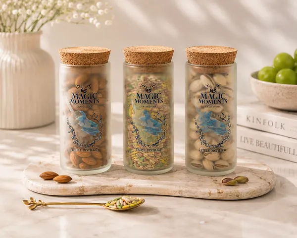 Upcycled_Magic_Moments®_Frosted_Glass_Storage_Jar_with_Cork_Lid_–_170_ML_|_4_Inch