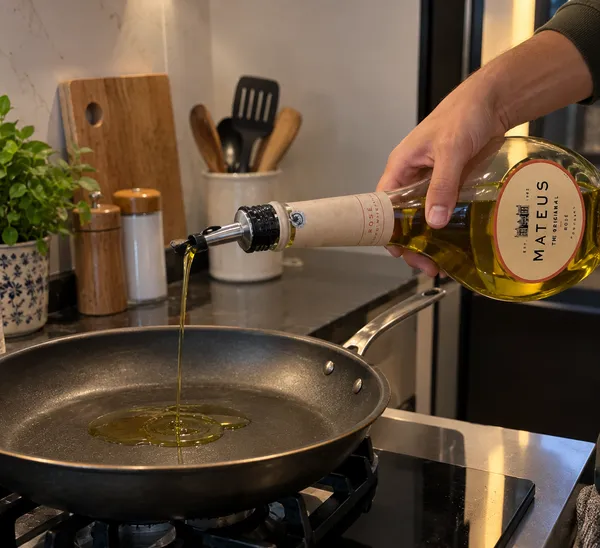 Upcycled_Mateus®_Rosé_Bottle_Oil_Dispenser_|_Reusable_Glass_Oil_Pourer_|_Stainless_Steel_Pourer_|_Made_from_Original_Mateus®_Bottle
