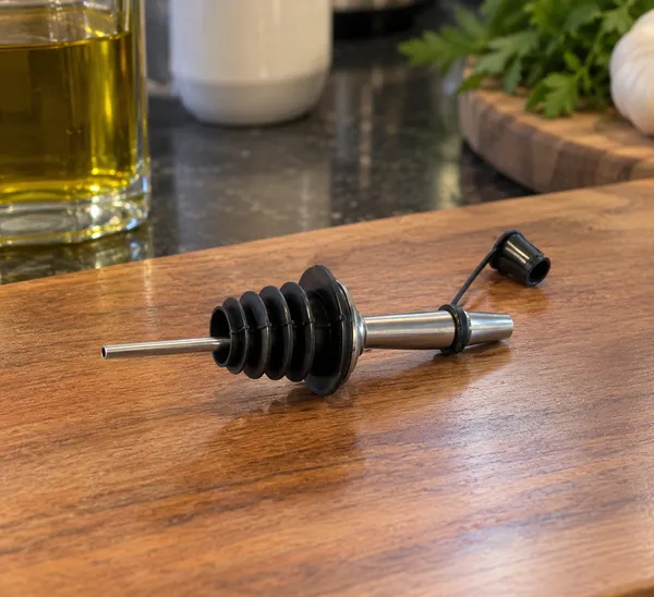 Upcycled_Mateus®_Rosé_Bottle_Oil_Dispenser_|_Reusable_Glass_Oil_Pourer_|_Stainless_Steel_Pourer_|_Made_from_Original_Mateus®_Bottle
