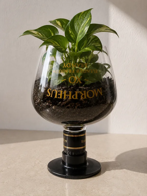 Upcycled_Morpheus_XO_Glass_/_Planter_|_650_ML_|_Made_from_Morpheus_XO®_Bottle