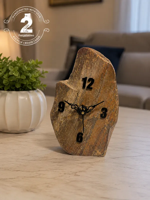 Upcycled_Natural_River_Stone_Clock_–_Woodland_Rustic_Stone_Edition