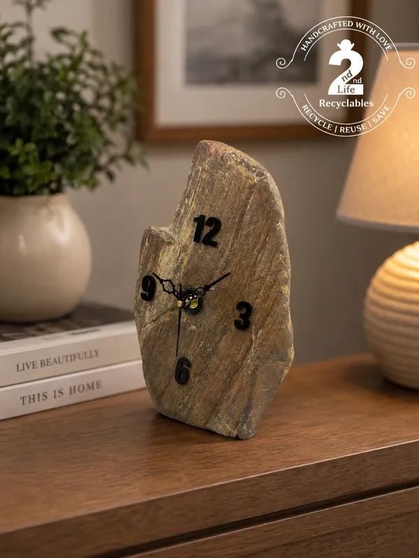 Upcycled_Natural_River_Stone_Clock_–_Woodland_Rustic_Stone_Edition