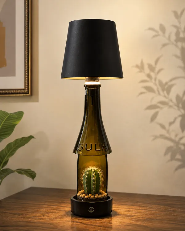 Upcycled_Sula_Wine_Bottle_Table_Lamp_with_Planter_Base_|_Decorative_Bottle_Lamp
