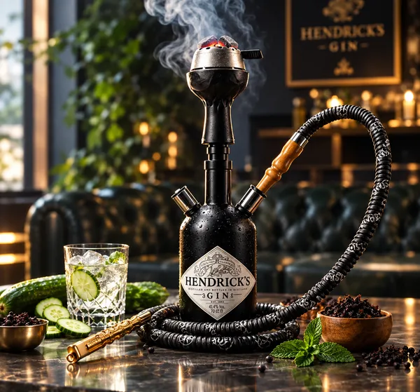 Upcycled_Hendrick’s_Gin_Bottle_Hookah_|_Handcrafted_|_Made_from_Original_Pre-Owned_Bottle