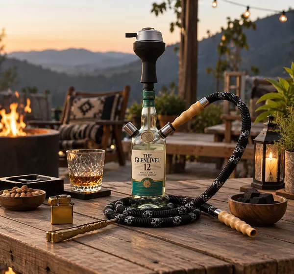 Upcycled_Glenlivet®_12_Bottle_Hookah_|_Premium_Accessories_Included_|_Made_from_Original_The_Glenlivet®_Bottle