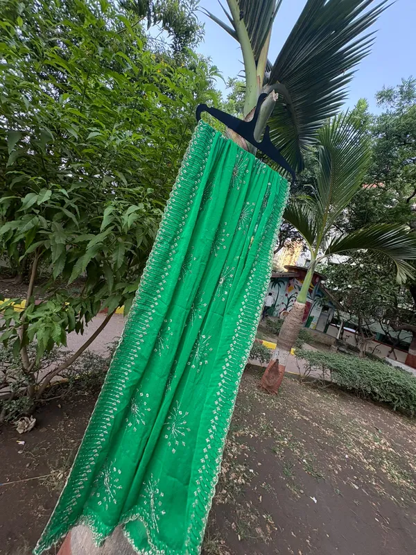 Green_naznin_embroidery_bits_work_dupatta_for_women